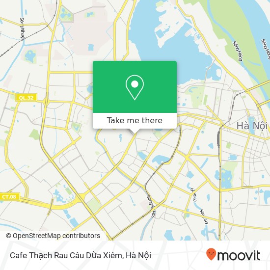 Bản đồ Cafe Thạch Rau Câu Dừa Xiêm, 34 ĐƯỜNG Nguyễn Chí Thanh Quận Ba Đình, Hà Nội
