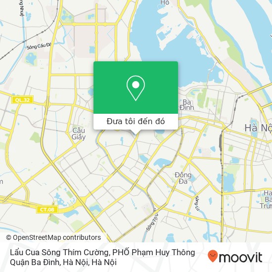 Bản đồ Lẩu Cua Sông Thím Cường, PHỐ Phạm Huy Thông Quận Ba Đình, Hà Nội