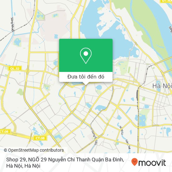 Bản đồ Shop 29, NGÕ 29 Nguyễn Chí Thanh Quận Ba Đình, Hà Nội