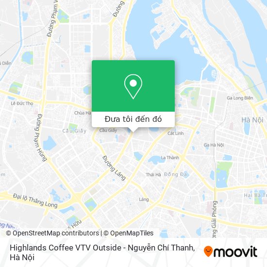 Bản đồ Highlands Coffee VTV Outside - Nguyễn Chí Thanh