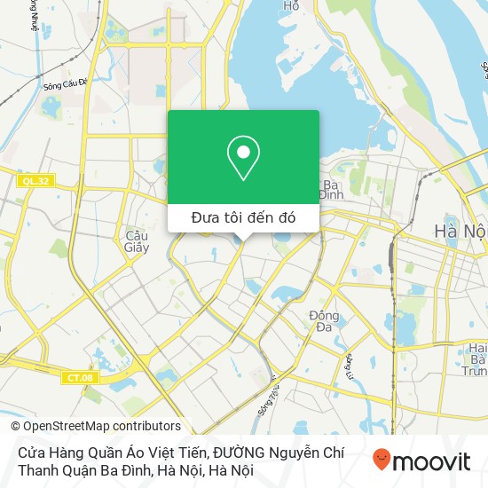 Bản đồ Cửa Hàng Quần Áo Việt Tiến, ĐƯỜNG Nguyễn Chí Thanh Quận Ba Đình, Hà Nội