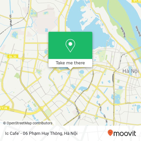 Bản đồ Ic Cafe' - 06 Phạm Huy Thông, PHỐ Phạm Huy Thông Quận Ba Đình, Hà Nội
