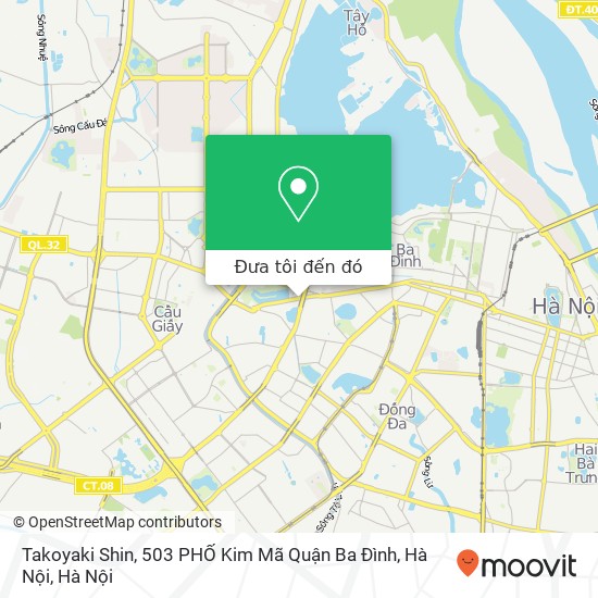 Bản đồ Takoyaki Shin, 503 PHỐ Kim Mã Quận Ba Đình, Hà Nội