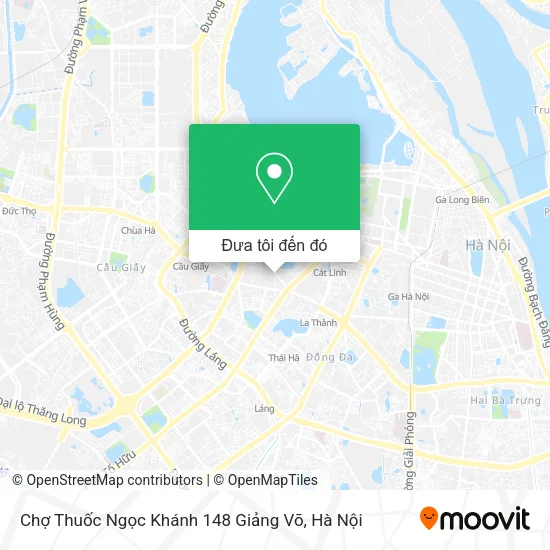 Bản đồ Chợ Thuốc Ngọc Khánh 148 Giảng Võ