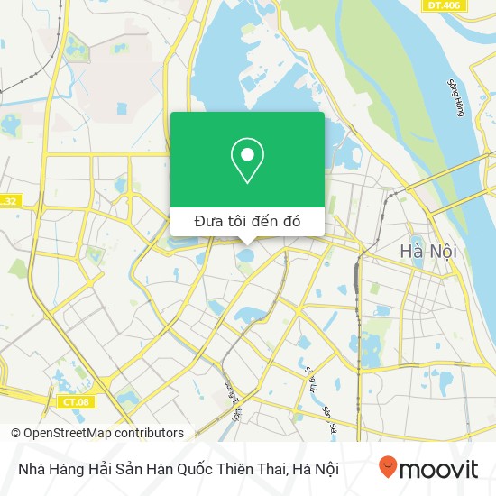 Bản đồ Nhà Hàng Hải Sản Hàn Quốc Thiên Thai, PHỐ Trần Huy Liệu Quận Ba Đình, Hà Nội