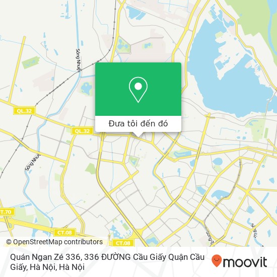 Bản đồ Quán Ngan Zé 336, 336 ĐƯỜNG Cầu Giấy Quận Cầu Giấy, Hà Nội