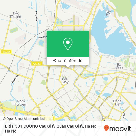 Bản đồ Bitis, 301 ĐƯỜNG Cầu Giấy Quận Cầu Giấy, Hà Nội