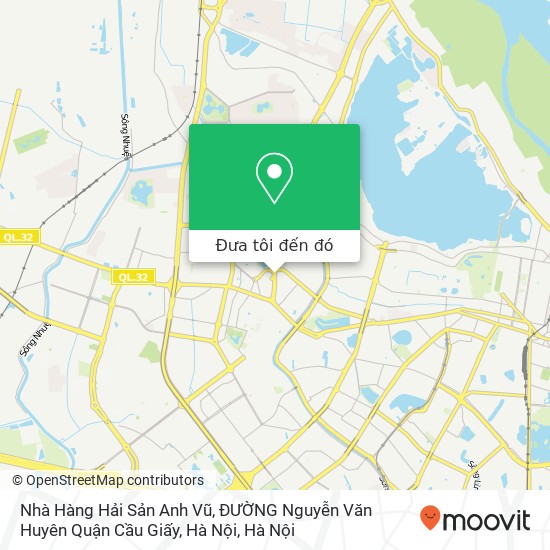 Bản đồ Nhà Hàng Hải Sản Anh Vũ, ĐƯỜNG Nguyễn Văn Huyên Quận Cầu Giấy, Hà Nội