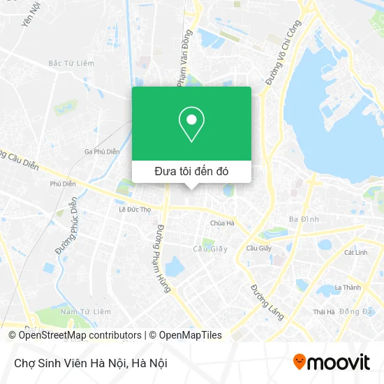 Bản đồ Chợ Sinh Viên Hà Nội