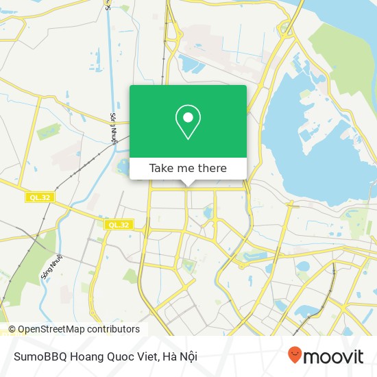 Bản đồ SumoBBQ Hoang Quoc Viet, ĐƯỜNG Hoàng Quốc Việt Huyện Từ Liêm, Hà Nội