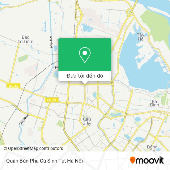 Bản đồ Quán Bún Pha Cù Sinh Từ