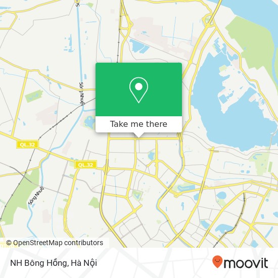 Bản đồ NH Bông Hồng, ĐƯỜNG Hoàng Quốc Việt Quận Cầu Giấy, Hà Nội