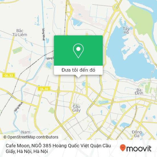Bản đồ Cafe Moon, NGÕ 385 Hoàng Quốc Việt Quận Cầu Giấy, Hà Nội