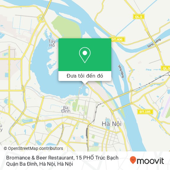 Bản đồ Bromance & Beer Restaurant, 15 PHỐ Trúc Bạch Quận Ba Đình, Hà Nội