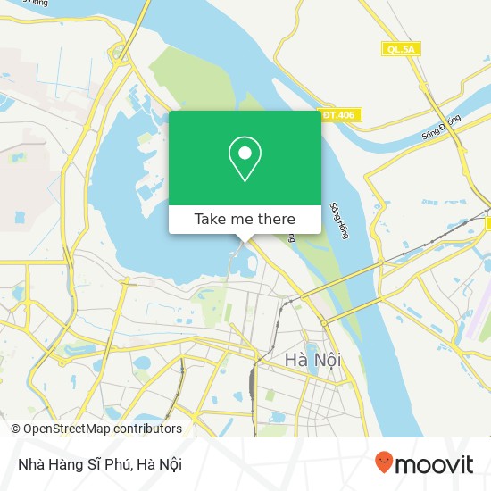 Bản đồ Nhà Hàng Sĩ Phú, PHỐ Trúc Bạch Quận Ba Đình, Hà Nội