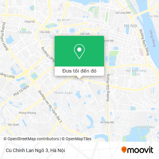 Bản đồ Cù Chính Lan Ngõ 3