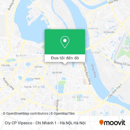 Bản đồ Cty CP Vipesco - Chi Nhánh 1 - Hà Nội