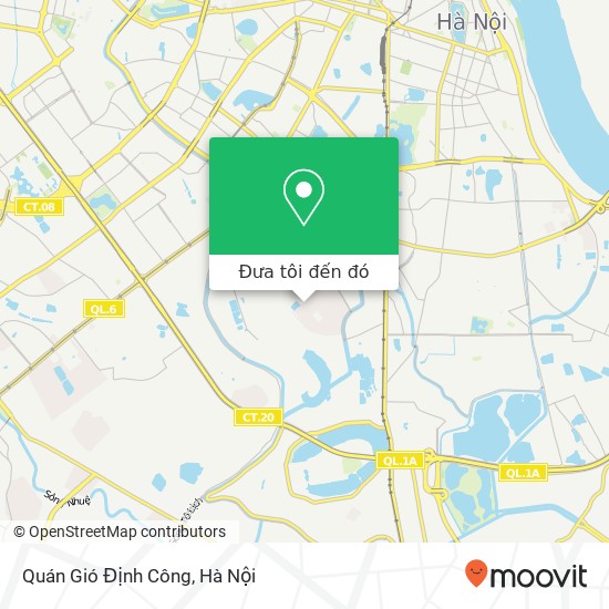 Bản đồ Quán Gió Định Công