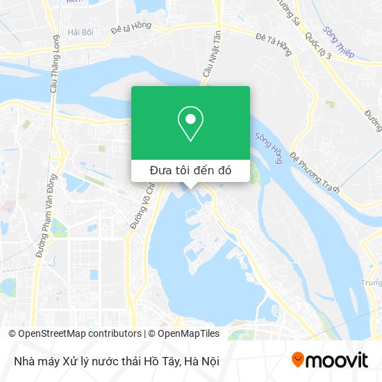 Bản đồ Nhà máy Xử lý nước thải Hồ Tây