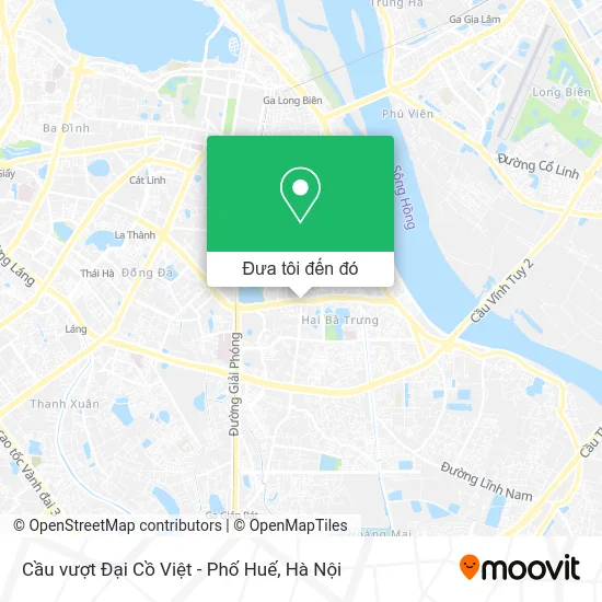Bản đồ Cầu vượt Đại Cồ Việt - Phố Huế