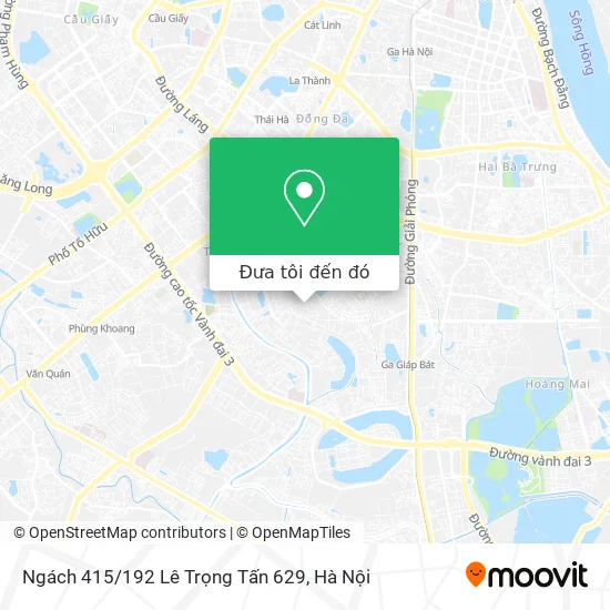 Bản đồ Ngách 415/192 Lê Trọng Tấn 629