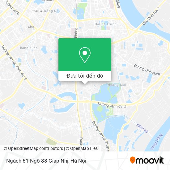 Bản đồ Ngách 61 Ngõ 88 Giáp Nhị