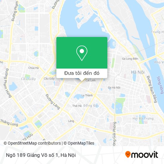 Bản đồ Ngõ 189 Giảng Võ số 1