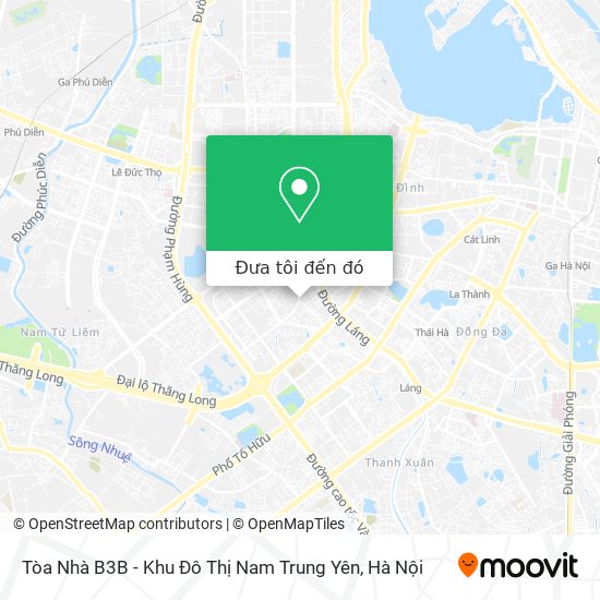 Bản đồ Tòa Nhà B3B - Khu Đô Thị Nam Trung Yên