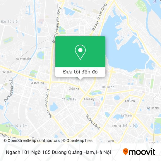 Bản đồ Ngách 101 Ngõ 165 Dương Quảng Hàm