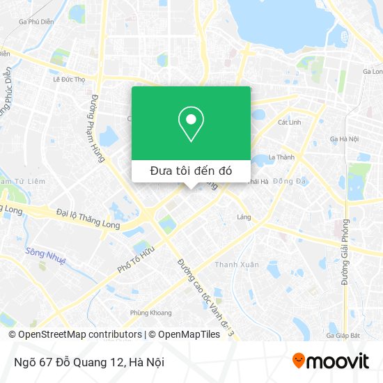 Bản đồ Ngõ 67 Đỗ Quang 12