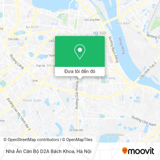 Bản đồ Nhà Ăn Cán Bộ D2A Bách Khoa