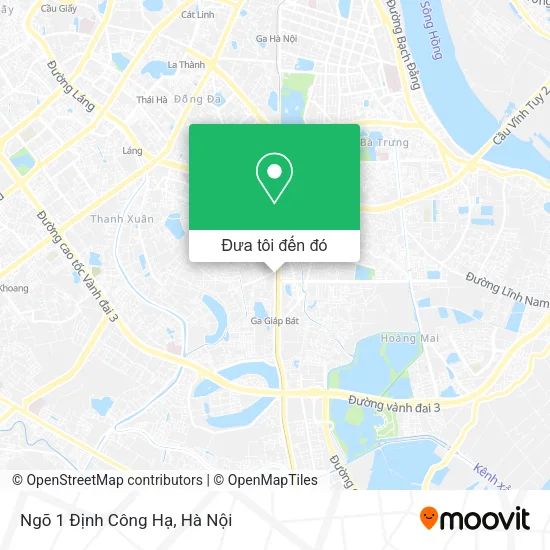Bản đồ Ngõ 1 Định Công Hạ