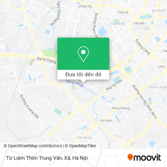 Bản đồ Từ Liêm Thôn Trung Văn, Xã
