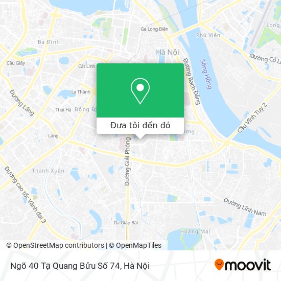 Bản đồ Ngõ 40 Tạ Quang Bửu Số 74