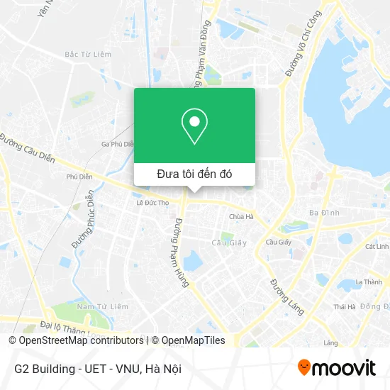 Bản đồ G2 Building - UET - VNU