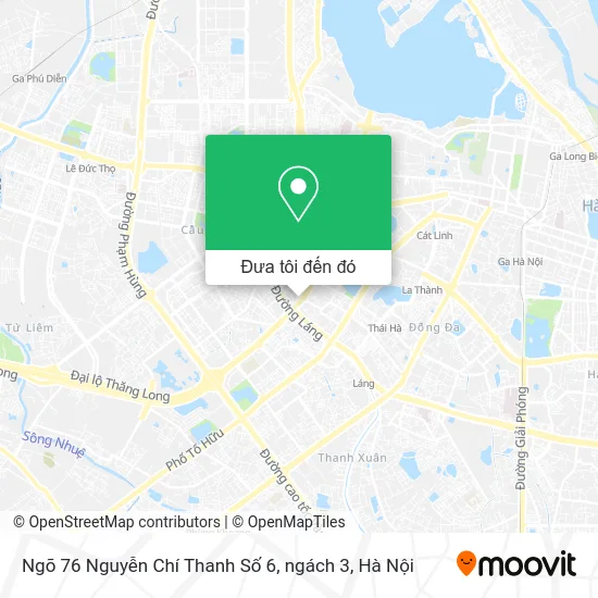 Bản đồ Ngõ 76 Nguyễn Chí Thanh Số 6, ngách 3