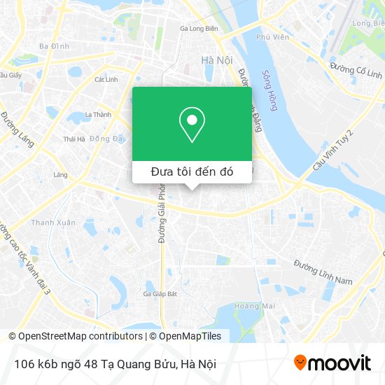 Bản đồ 106 k6b ngõ 48 Tạ Quang Bửu