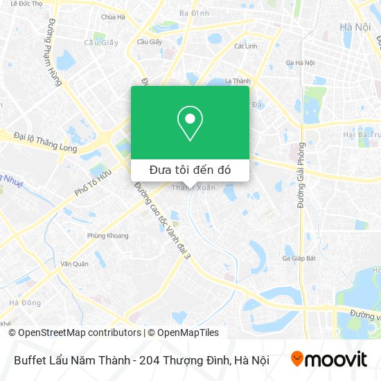 Bản đồ Buffet Lẩu Năm Thành - 204 Thượng Đình