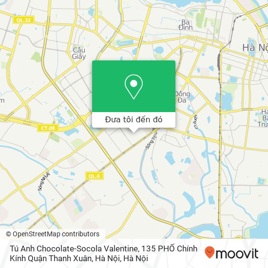 Bản đồ Tú Anh Chocolate-Socola Valentine, 135 PHỐ Chính Kính Quận Thanh Xuân, Hà Nội