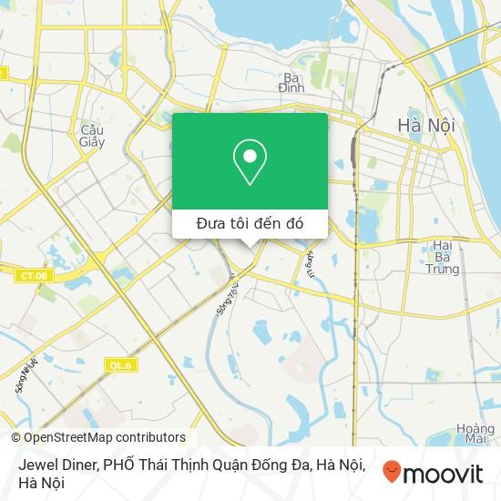 Bản đồ Jewel Diner, PHỐ Thái Thịnh Quận Đống Đa, Hà Nội