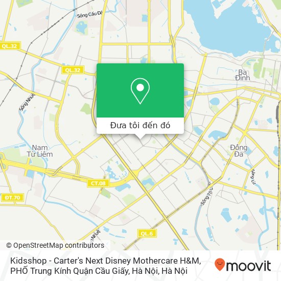 Bản đồ Kidsshop - Carter's Next Disney Mothercare H&M, PHỐ Trung Kính Quận Cầu Giấy, Hà Nội