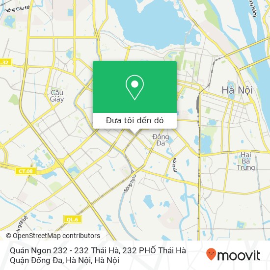 Bản đồ Quán Ngon 232 - 232 Thái Hà, 232 PHỐ Thái Hà Quận Đống Đa, Hà Nội