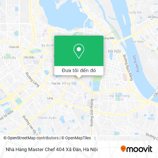 Bản đồ Nhà Hàng Master Chef 404 Xã Đàn