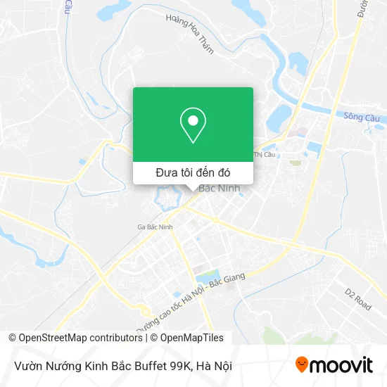 Bản đồ Vườn Nướng Kinh Bắc Buffet 99K