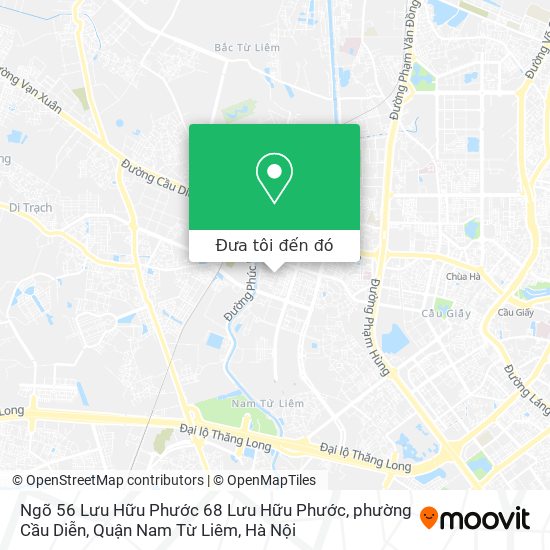 Bản đồ Ngõ 56 Lưu Hữu Phước 68 Lưu Hữu Phước, phường Cầu Diễn, Quận Nam Từ Liêm