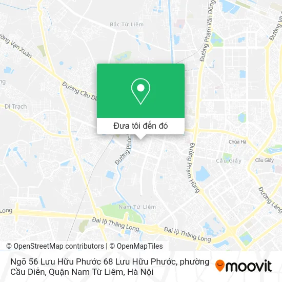 Bản đồ Ngõ 56 Lưu Hữu Phước 68 Lưu Hữu Phước, phường Cầu Diễn, Quận Nam Từ Liêm