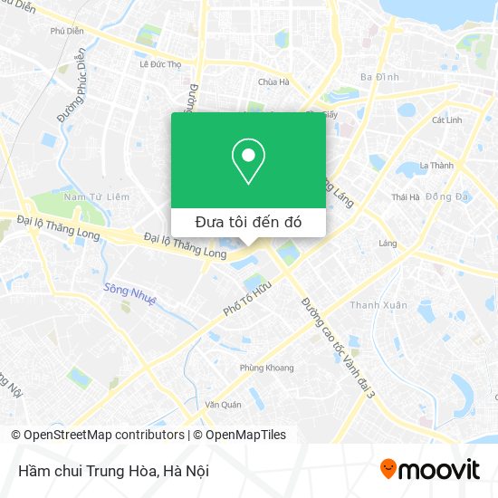 Bản đồ Hầm chui Trung Hòa