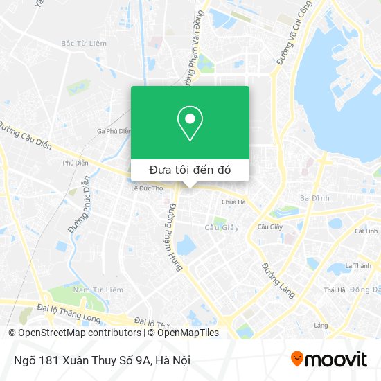 Bản đồ Ngõ 181 Xuân Thuy Số 9A