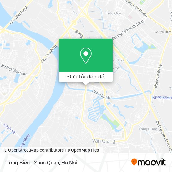 Bản đồ Long Biên - Xuân Quan