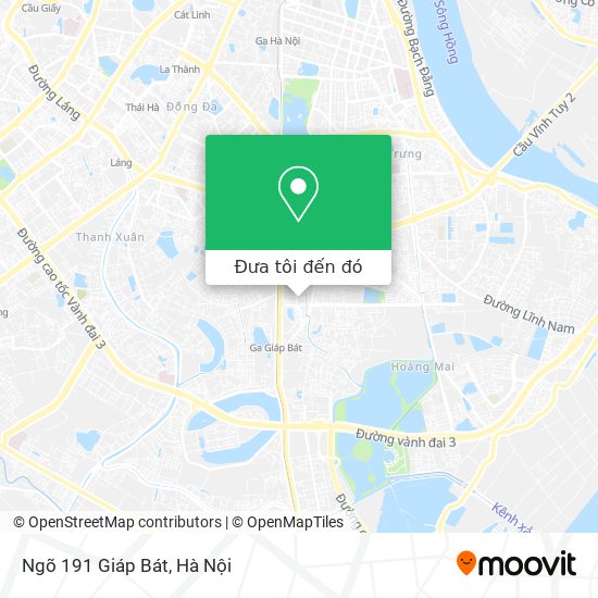 Bản đồ Ngõ 191 Giáp Bát